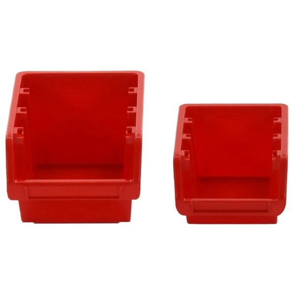 Berkfield 30 Piece Workshop Shelf Set Red and Black 77x39cm Polypropylene