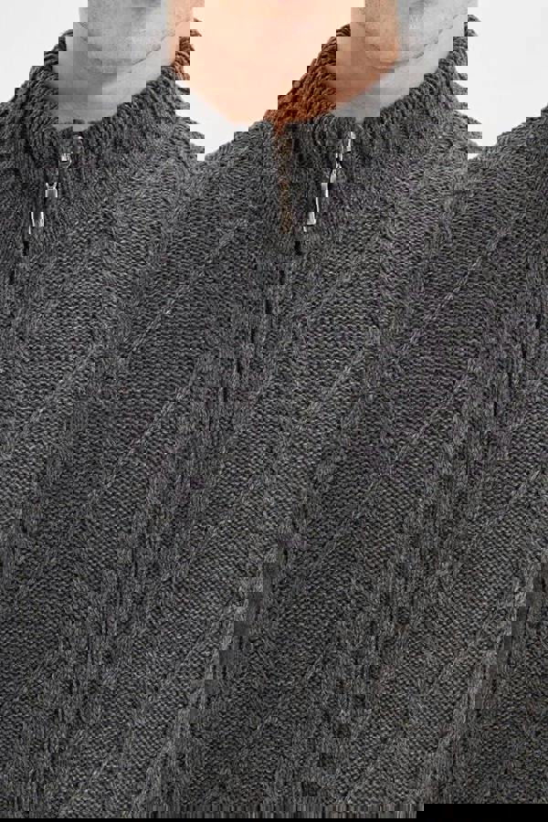 WOVCOR Slim Fit Knit Cardigan with Zipper and Pocket