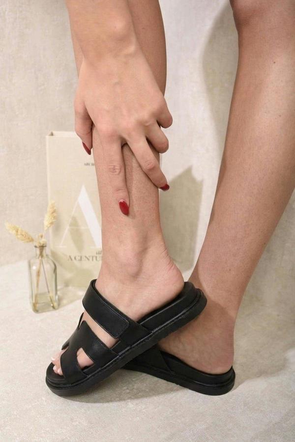 ikrush Daniela Cut Out Strappy Slip On Flats