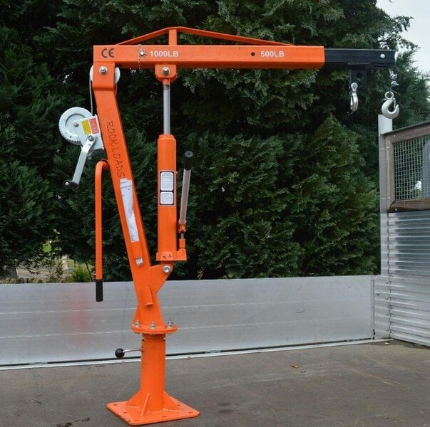 Rock Machinery 1000lb Swivel Lifting Crane With Winch