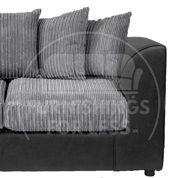 Luxor Full Jumbo Cord 2 Seater and 2 x Armchairs - Scatter Back - 5