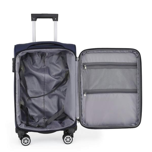 Infinity Luggage 8 Wheel Lightweight Suitcase Luggage TSA Travel Bags Set