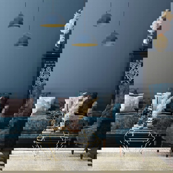 Milagro Pendant Light Beta Navy Blue/Gold 1xE27 35cm