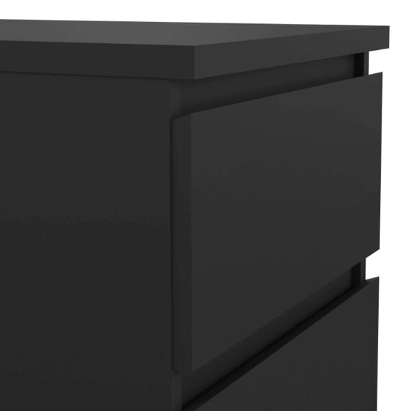 Wyld Haus Budapest Matt Black Wooden Narrow Chest 5 Drawers