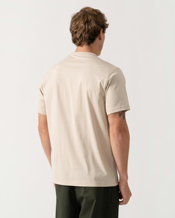 Belstaff Mens Icon Logo T - Shirt - Pale Stone | CHO | Designer Mens Short Sleeve T - Shirts