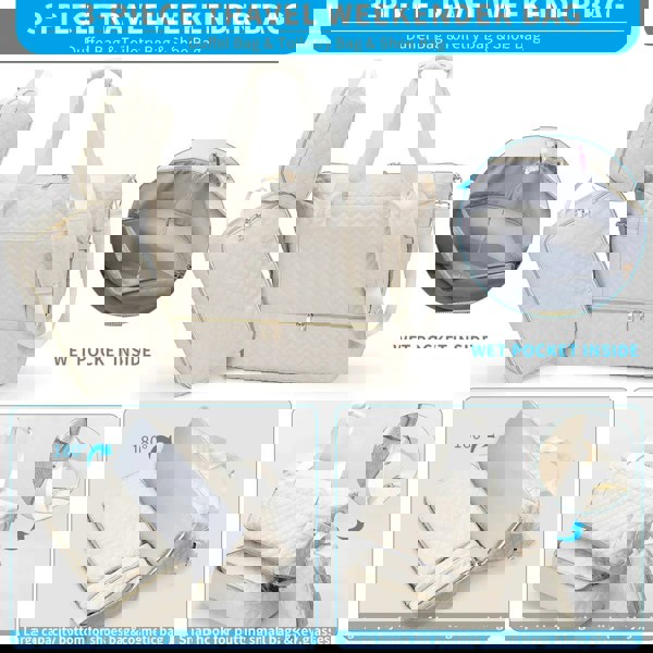 Anymom Mommy Baby Changing Bag Black Handbag 3 pcs Set with Pockets