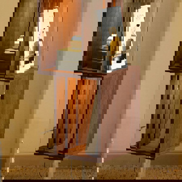 Rit Concept Anastasov Rotating Bookshelf, Corner Bookshelf, Solid Wood, With Light