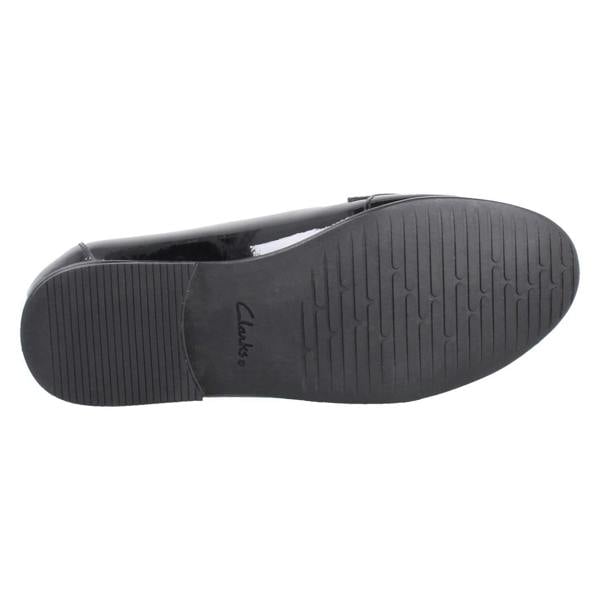 Clarks Girls Clarks Piped Edge Slip On Loafer School Shoes Finja Loafer