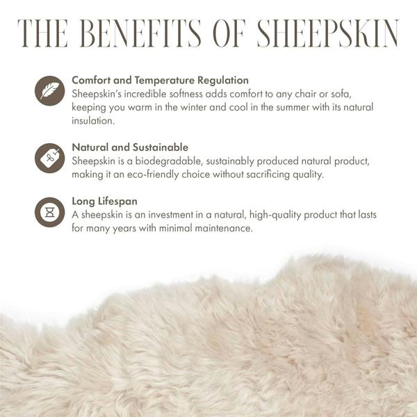 Infinity Leather Genuine Sheepskin Double Natural Fluffy Silky Soft Real Wool Rug