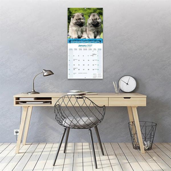 Keeshond Calendar 2027, Wall Calendars, Month To View, Dogs, Gift