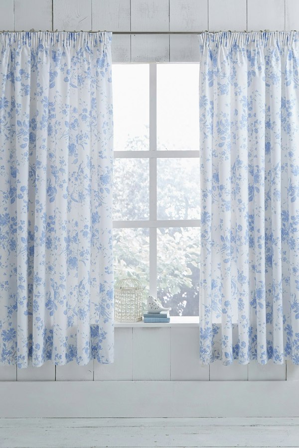 Charlotte Thomas Amelie Floral Pencil Pleat Curtains