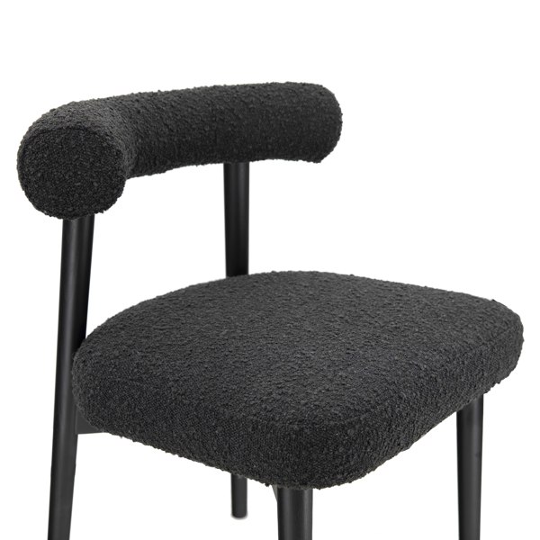 Furniture Edit Spara Black Boucle Side Dining Chair