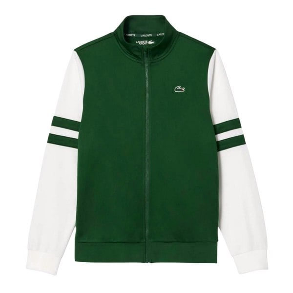 Lacoste Unisex Adult Sportsuit Striped Tennis Jacket - Green/White