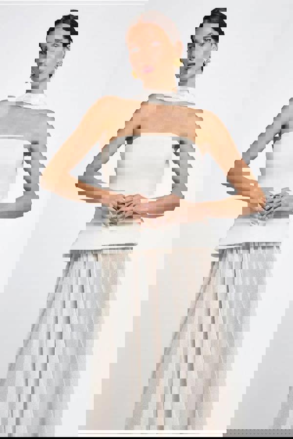 Polka Dobby Chiffon Scarf AC07