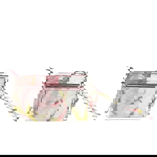 Assots London 'TODD' Yellow & Red Tie Dye Real Leather Crossbody Wristlet Bag