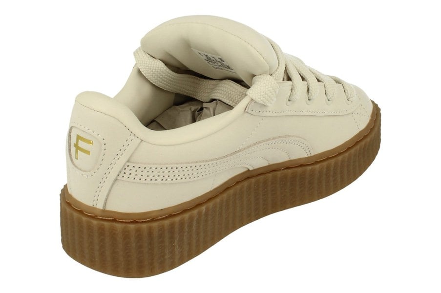 Puma Creeper Phatty Nubuck Unisex Trainers 396813   - Warm White Puma Gold Gum 03 - Photo 2