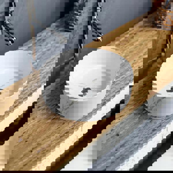 5409 ceramic 120.5cm thick edge double inset basin with scooped full bowl