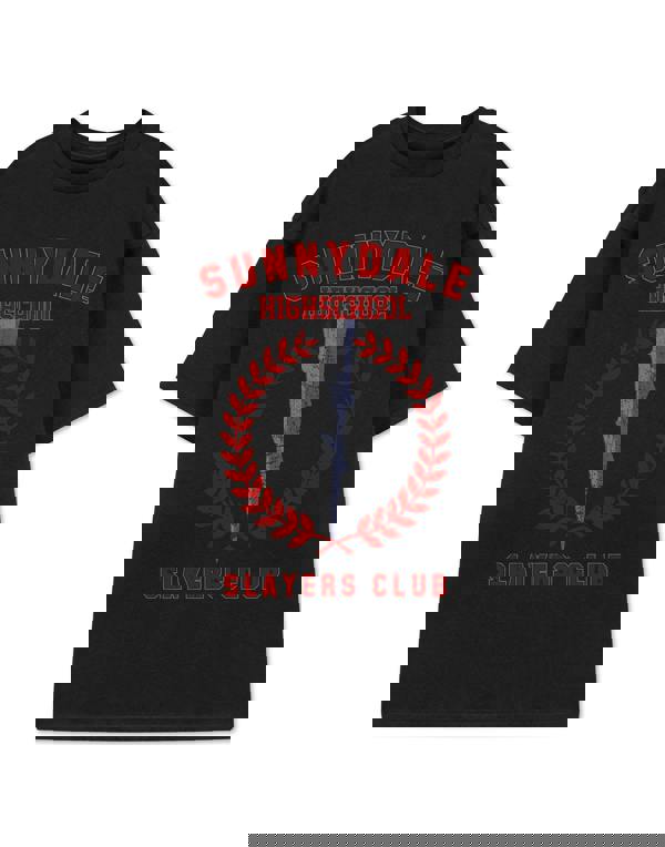 Show Me The Merch Womens Black Slayers Club Short Sleeved T-Shirt