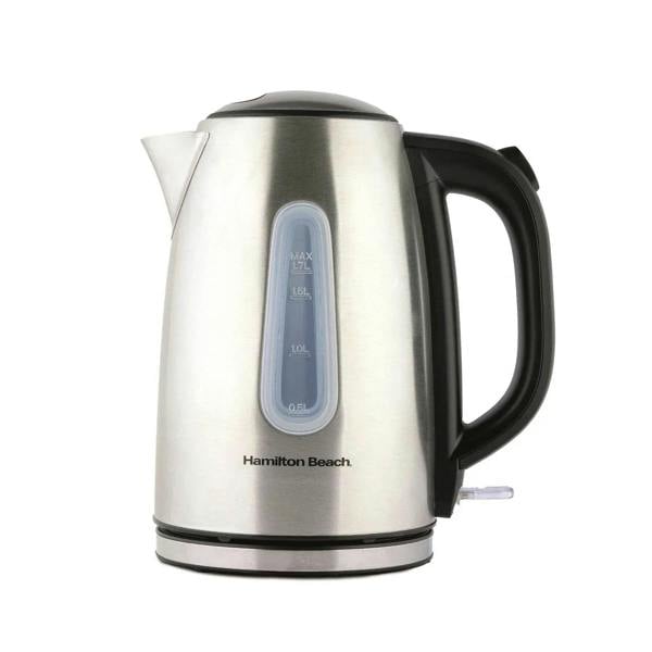 Hamilton Beach Rise Stainless Steel 1.7L Kettle - Brushed - Hamilton Beach UK