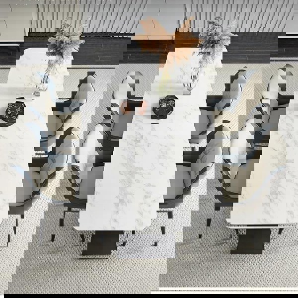 Amsterdam Dining Table, Marble with ercol dining table