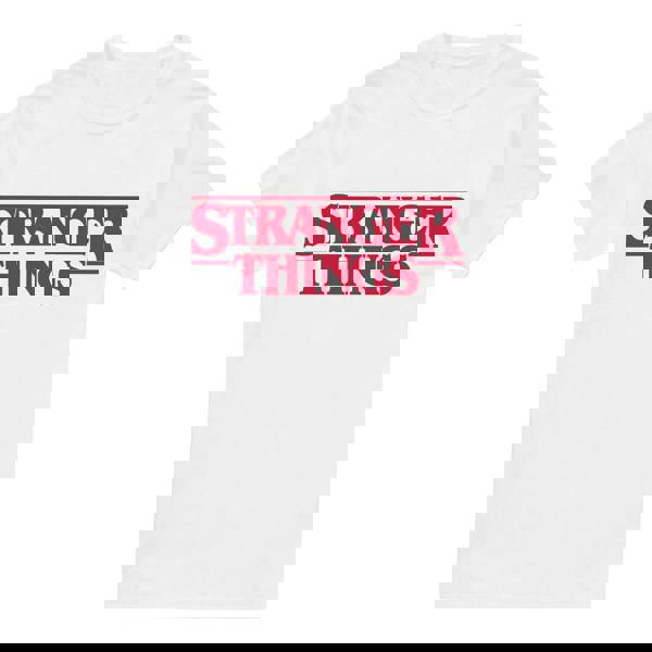Stranger Things Mens Logo T-Shirt - White