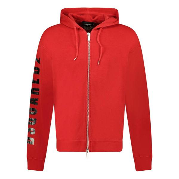 DSquared2 Logo Zip-Up Hoodie Red - chancefashionco