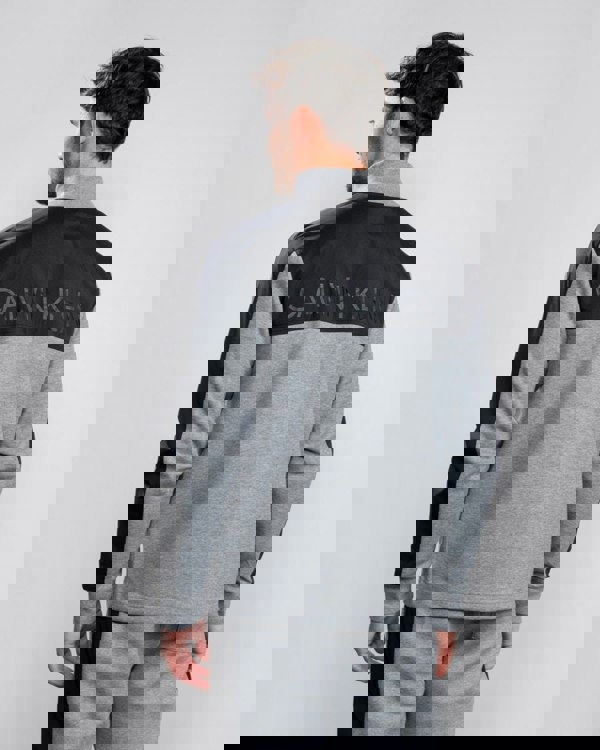 Calvin Klein Full Zip 2 Tone Sweatshirt - Mid Grey/Heather