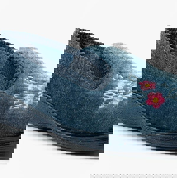 Sleepers GINA Womens Full Gusset Slippers Blueberry