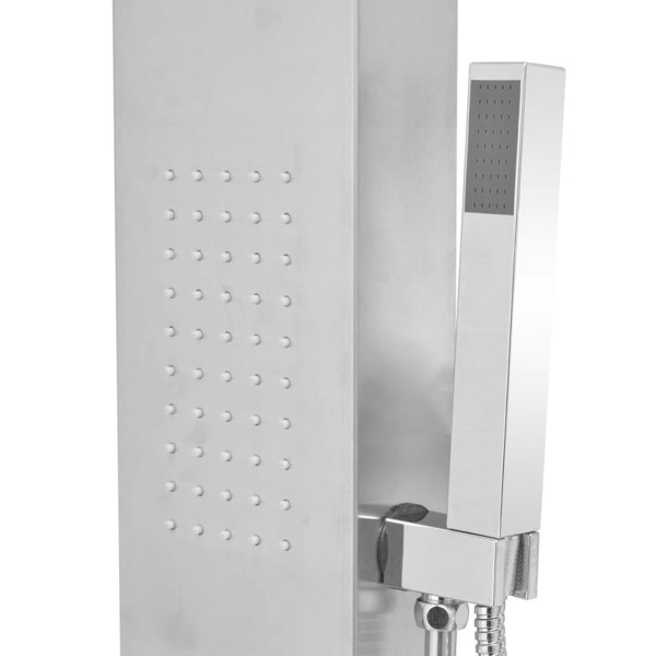 Berkfield Shower Panel System Stainless Steel Square