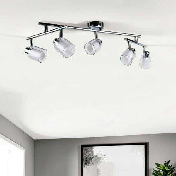 Pagazzi Lighting Jacey 5 Light Chrome Ceiling Spotlight Bar