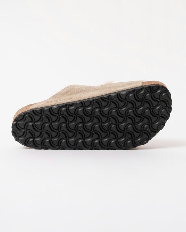 Birkenstock Arizona VL Shearling Womens Sandals - Taupe