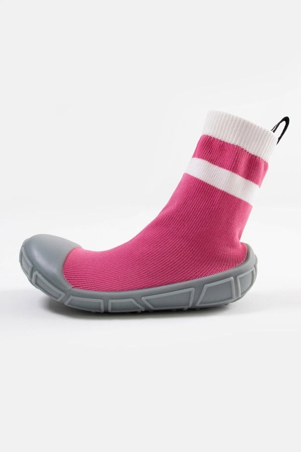 Turtl Kids' Recycled Indoor Outdoor Sock Shoes in Raspberry
