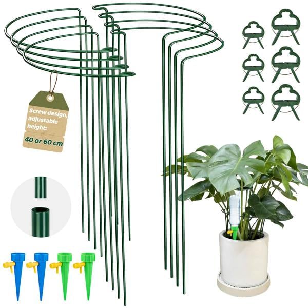 deAO Toys 8 Pack 25x60cm Adjustable height Modular Plant Support Stakes