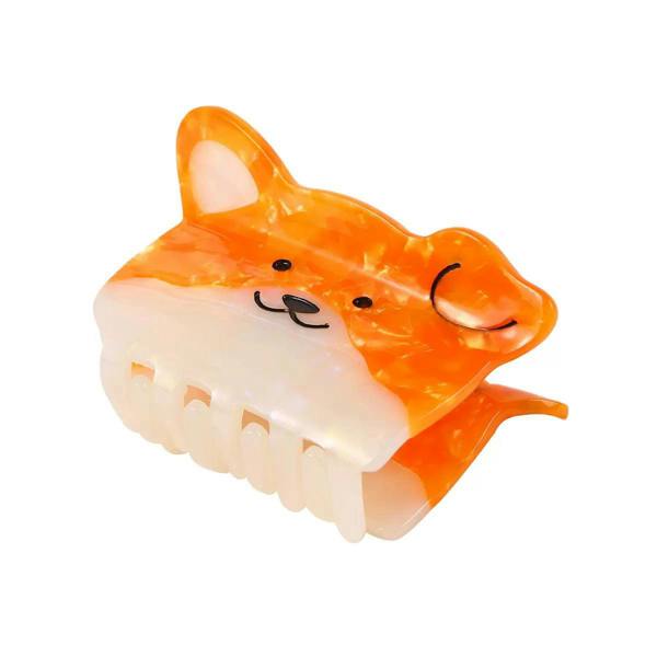 Gold Trip Corgi Claw Clip