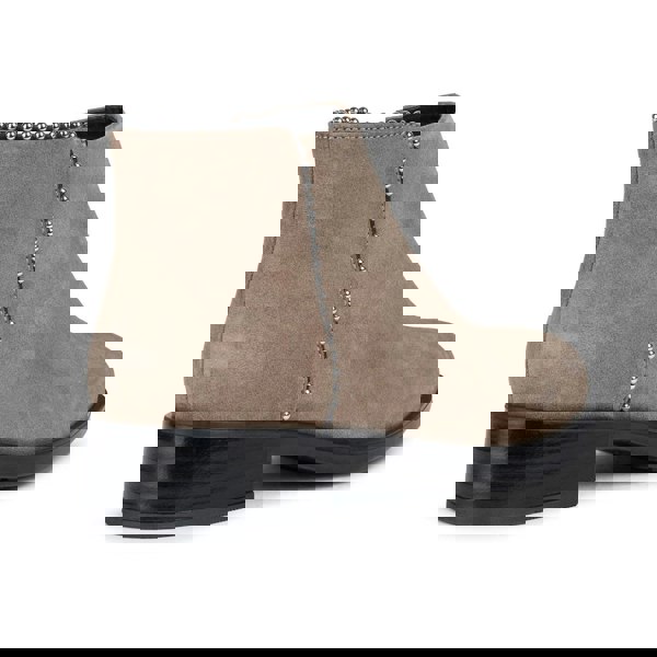 Geox Resia 100% Leather Bovine Suede Women's Boots - Dark Beige