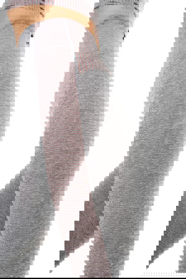 Smart Living Women's Gradient Stripe Leggings - Grey Marl/ Pink