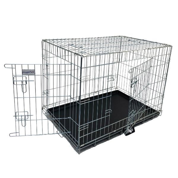 HugglePets Dog Cage with Plastic Tray