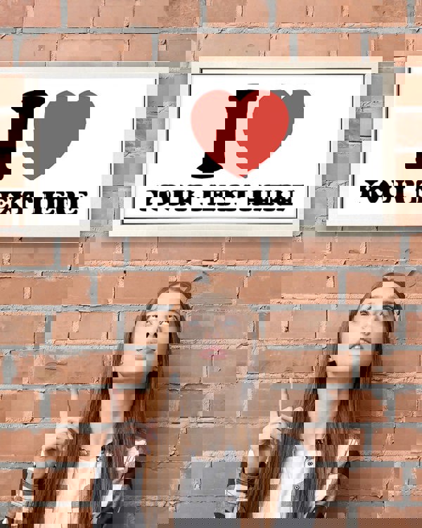 Personalised Wall Art Print - I Love Custom Framed Design