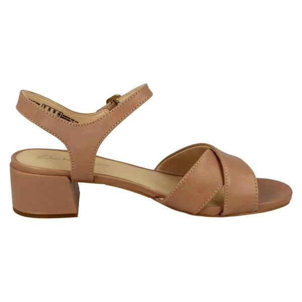 Clarks Ladies Clarks Strappy Heeled Sandals Sheer35 Strap