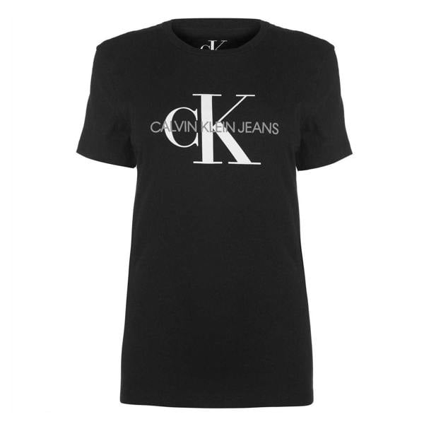 Calvin Klein Womens/Ladies Jeans Logo T-Shirt - Black - 