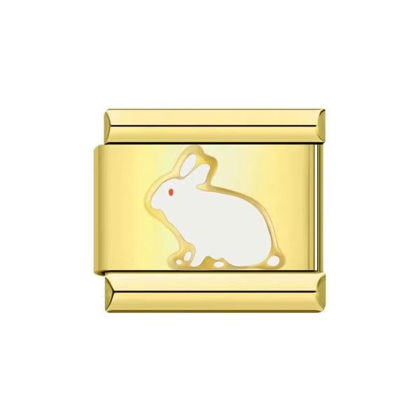 Serafina White Rabbit | Italian Style Bracelet Charm