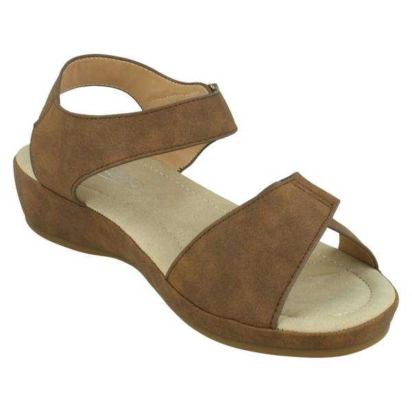Spot On Ladies Spot On Low Wedge Sandals F00288