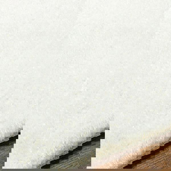 Livabliss Cloudy Shag-Solid Color Ivory Plush Soft Pile Rug