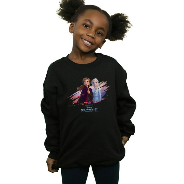 Disney Girls Frozen 2 Elsa And Anna Nature Is Beautiful Sweatshirt - Black