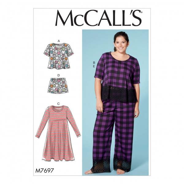 McCalls 7697 Paper Sewing Pattern – Women's Top, Dress, Shorts & Trousers, Easy
