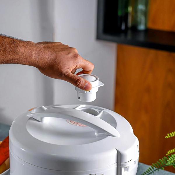 Dyzi Compact 1.2L Rice Cooker Automatic Cook Keep Warm One-Touch White