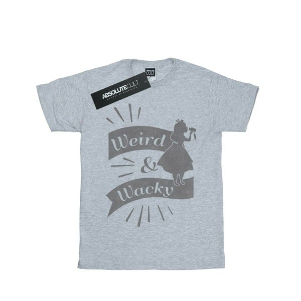 Disney Mens Alice In Wonderland Weird And Wacky T-Shirt - Sports Grey