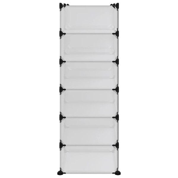 Berkfield Shoe Rack Transparent 94.5x36.5x106 cm PP
