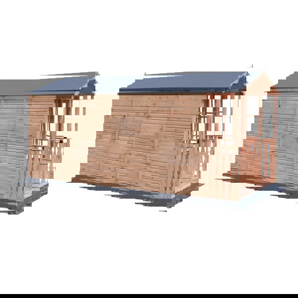 Shire Westminster & Verandah 13x7 12mm interlock Clad wooden Summerhouse - Best Shed