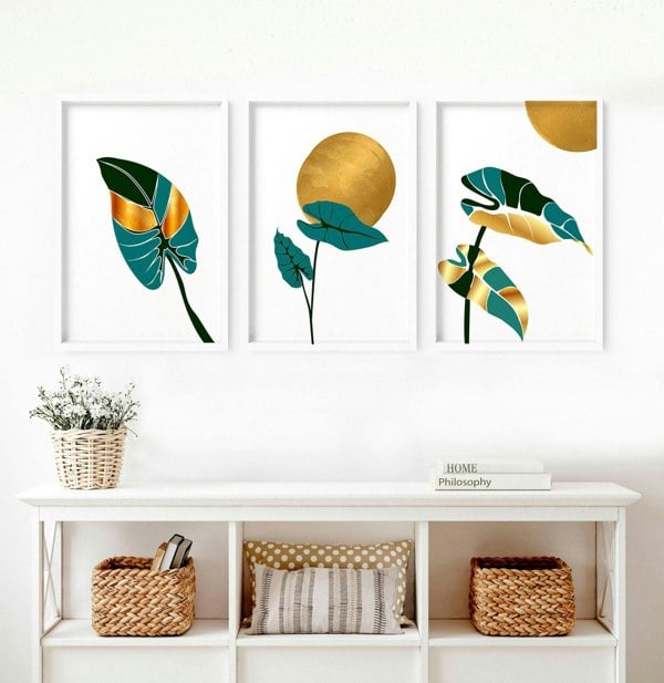 Bohemian decor living room | set of 3 wall art prints